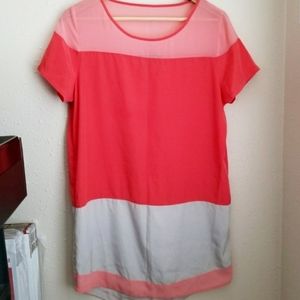 Express Summer Color Block Lightweight Dress